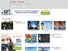 Tablet Screenshot of creatorgames.net